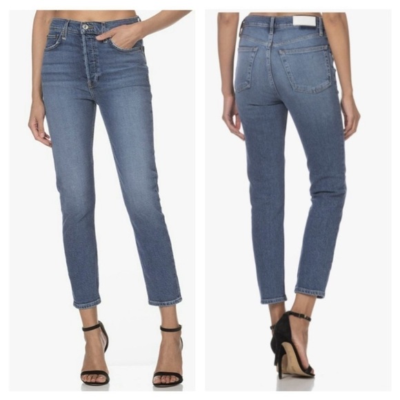 RE/DONE 90s High Rise Ankle Jeans Cadet Indigo 29 - Picture 1 of 14